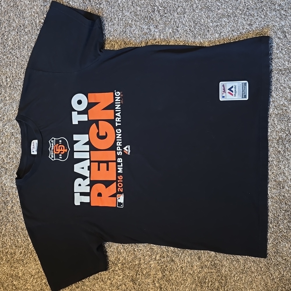 SF Giants MLB Authentic Majestic 2016 SF Train To Reign T-Shirt